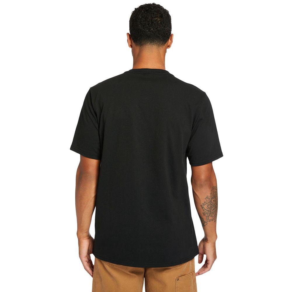 Timberland Μπλουζάκια Ανδρικα Μαυρα - Pro® Short Sleeve Base Plate Wicking - Greece 7582639-UQ